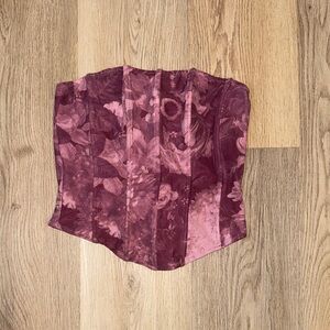 Windsor floral strapless corset top